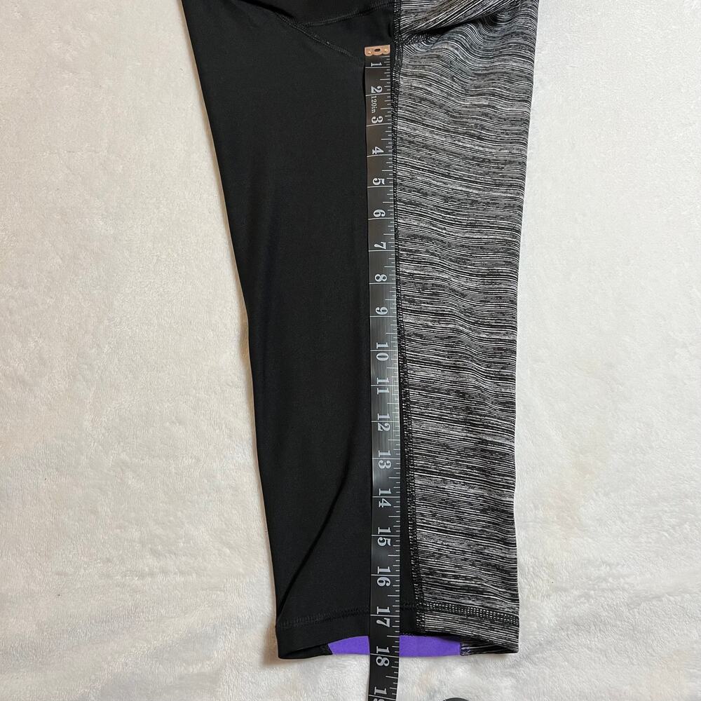 RBX Mid Rise Color Block Pull On Capri Workout Leggings Size XL Gym Athletic - Picture 8 of 8